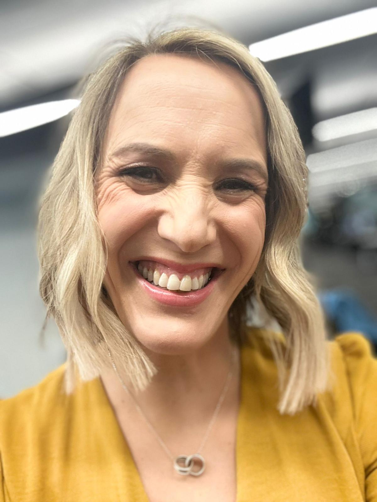 A warm, friendly portrait of Kay Crewdson smiling